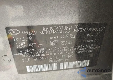2018 Hyundai Sonata Limited z USA, uszkodzony, nr VIN 5NPE34AF0JH720149